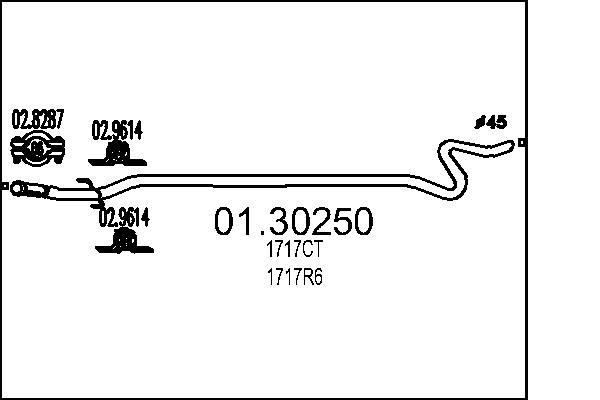 Exhaust Pipe - 01.30250 MTS