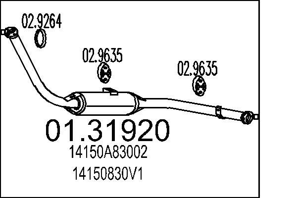 Front Silencer - 01.31920 MTS