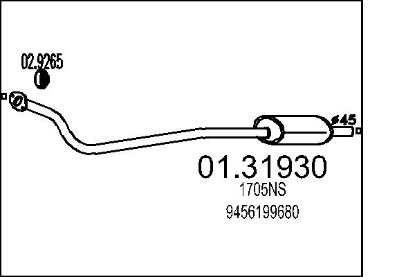 Front Silencer - 01.31930 MTS