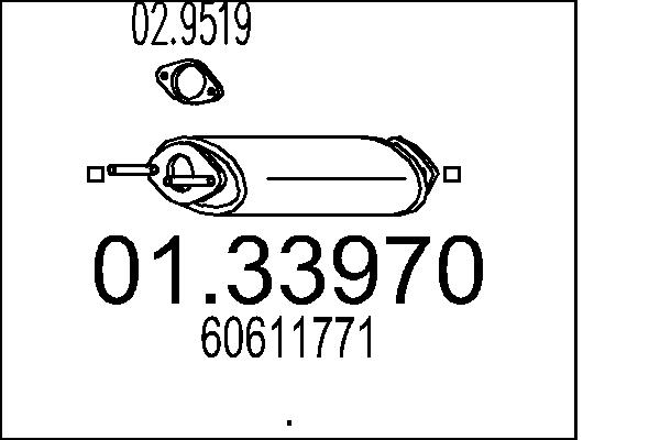 Front Silencer - 01.33970 MTS