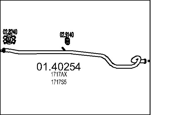 Exhaust Pipe - 01.40254 MTS