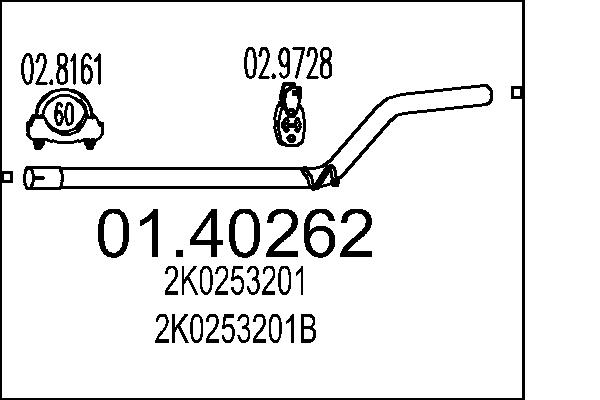 Exhaust Pipe - 01.40262 MTS