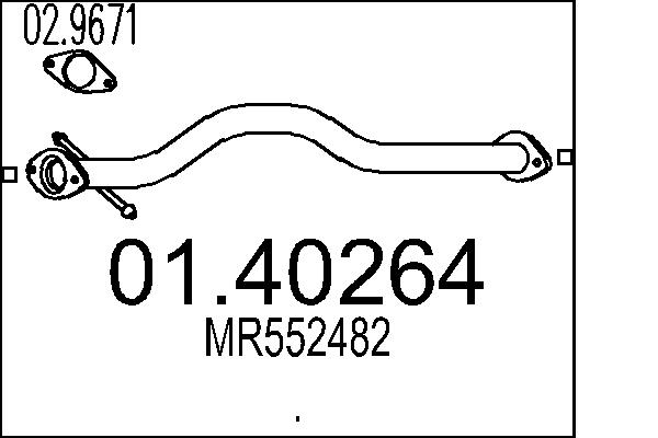 Exhaust Pipe - 01.40264 MTS