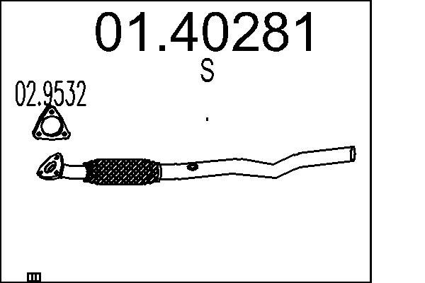 Tubo gas scarico - 01.40281 MTS