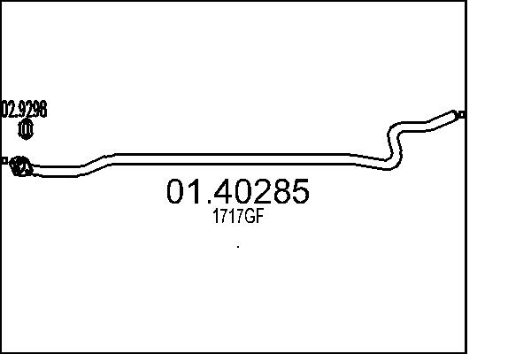 Tubo gas scarico - 01.40285 MTS