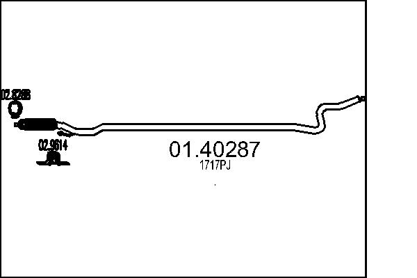 Tubo gas scarico - 01.40287 MTS