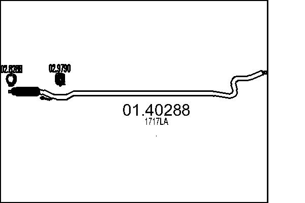 Tubo gas scarico - 01.40288 MTS