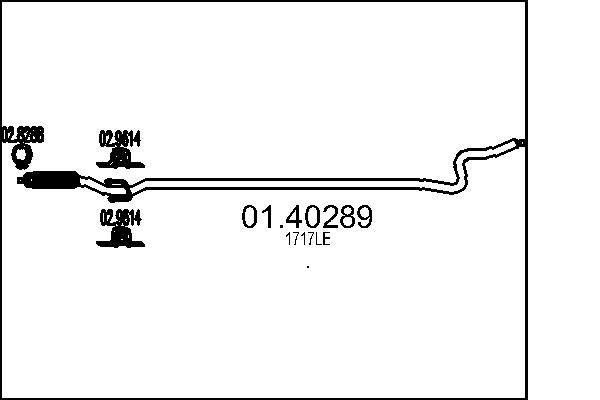 Tubo gas scarico - 01.40289 MTS