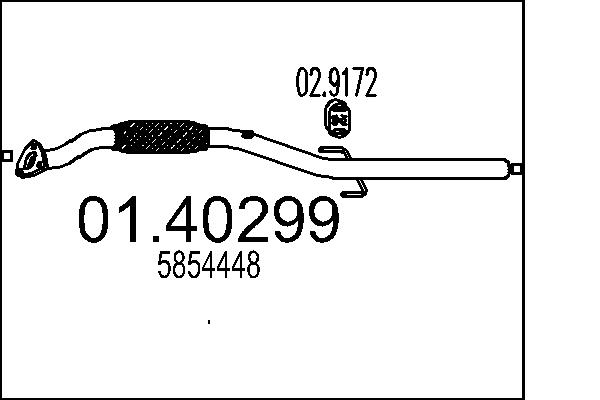 Tubo gas scarico - 01.40299 MTS