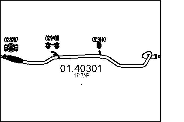 Tubo gas scarico - 01.40301 MTS