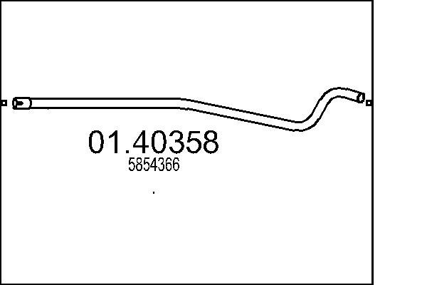 Tubo gas scarico - 01.40358 MTS