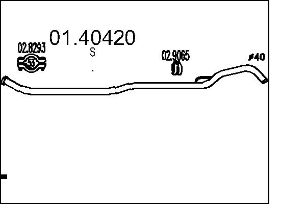 Tubo gas scarico - 01.40420 MTS