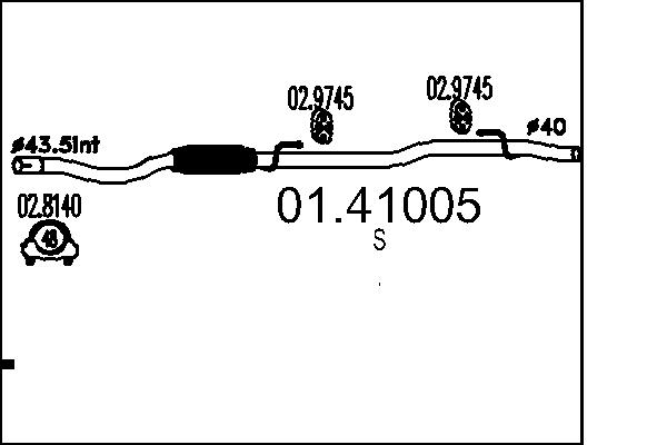 Exhaust Pipe - 01.41005 MTS