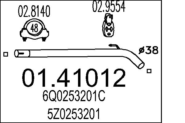 Exhaust Pipe - 01.41012 MTS