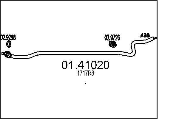 Tubo gas scarico - 01.41020 MTS