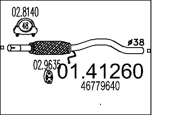 Exhaust Pipe - 01.41260 MTS