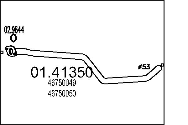 Exhaust Pipe - 01.41350 MTS