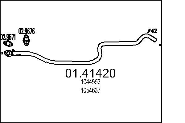 Exhaust Pipe - 01.41420 MTS