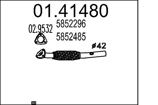 Exhaust Pipe - 01.41480 MTS