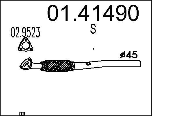 Exhaust Pipe - 01.41490 MTS