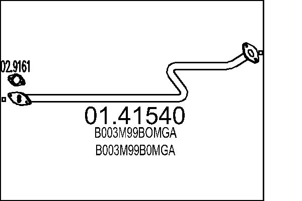 Exhaust Pipe - 01.41540 MTS