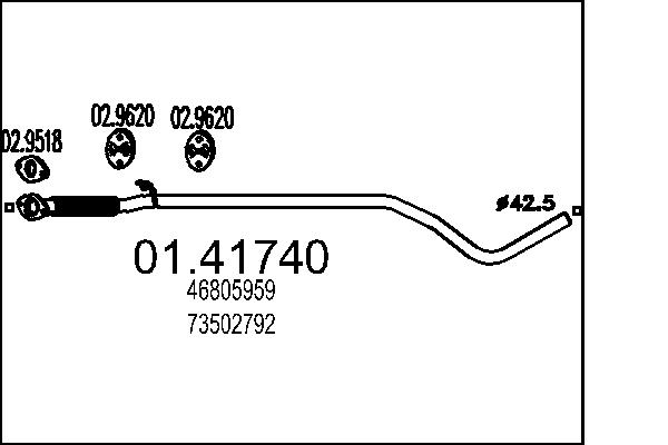 Exhaust Pipe - 01.41740 MTS