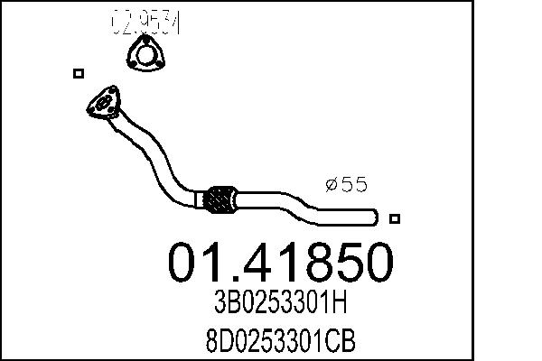 Exhaust Pipe - 01.41850 MTS