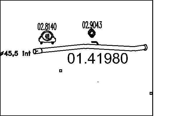 Tubo gas scarico - 01.41980 MTS