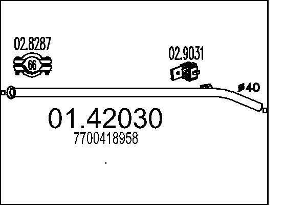 Exhaust Pipe - 01.42030 MTS
