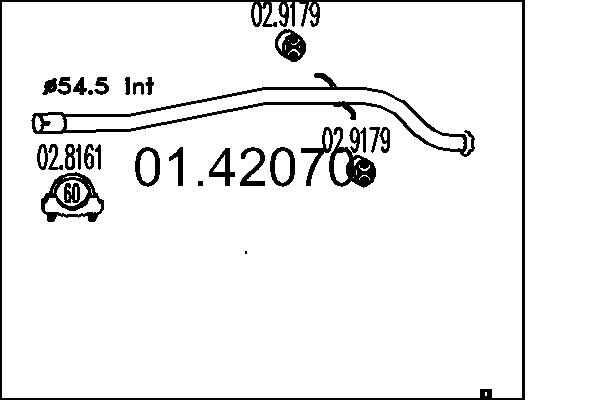 Exhaust Pipe - 01.42070 MTS