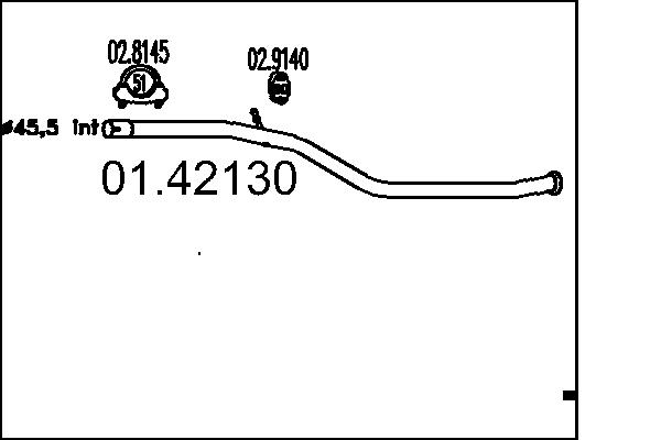 Exhaust Pipe - 01.42130 MTS