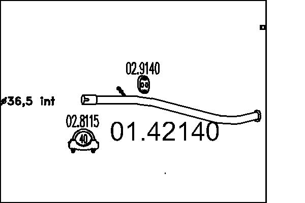 Exhaust Pipe - 01.42140 MTS