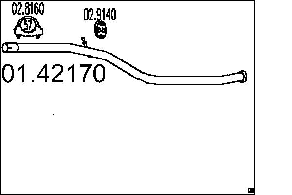 Exhaust Pipe - 01.42170 MTS