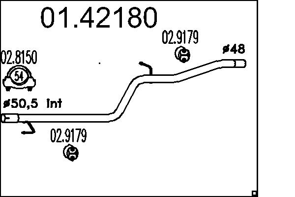 Exhaust Pipe - 01.42180 MTS