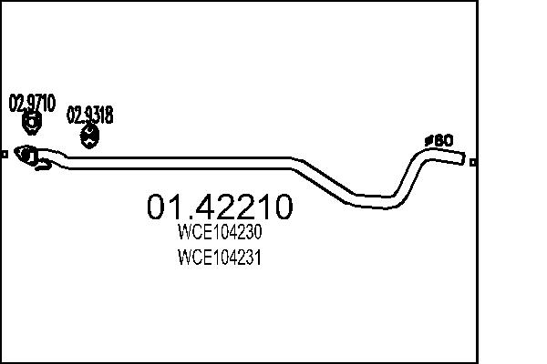 Exhaust Pipe - 01.42210 MTS