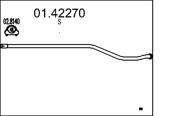 Tubo gas scarico - 01.42270 MTS