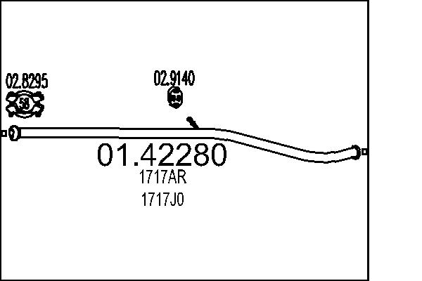 Tubo gas scarico - 01.42280 MTS