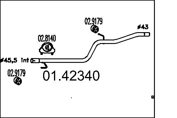 Exhaust Pipe - 01.42340 MTS