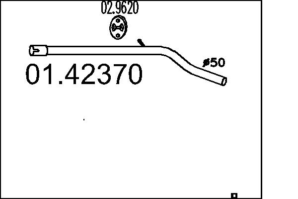 Exhaust Pipe - 01.42370 MTS