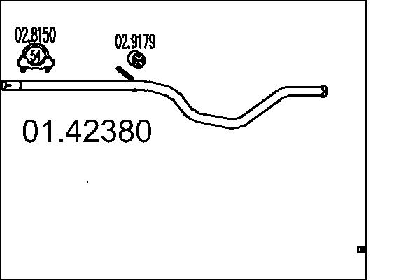 Exhaust Pipe - 01.42380 MTS