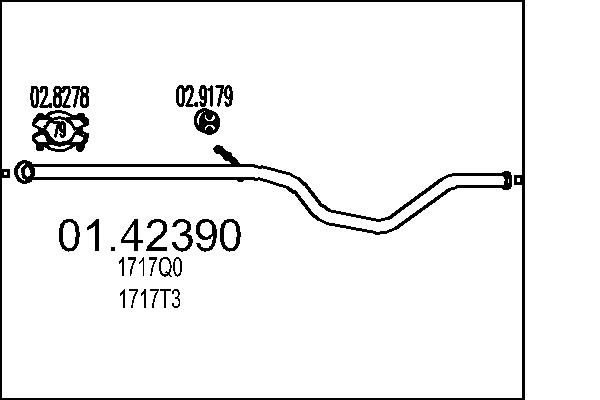 Exhaust Pipe - 01.42390 MTS