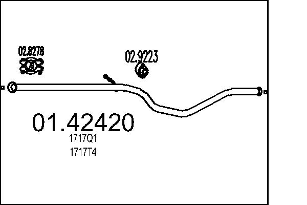 Tubo gas scarico - 01.42420 MTS