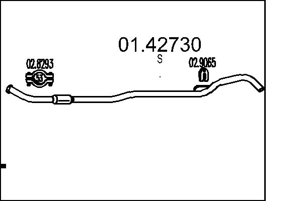 Tubo gas scarico - 01.42730 MTS