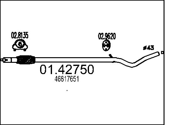 Exhaust Pipe - 01.42750 MTS