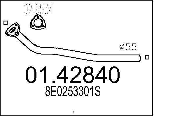 Exhaust Pipe - 01.42840 MTS