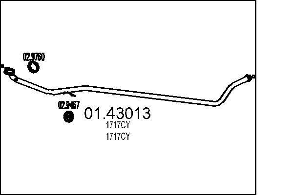 Tubo gas scarico - 01.43013 MTS