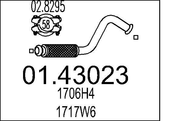 Exhaust Pipe - 01.43023 MTS