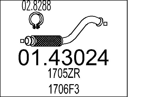 Exhaust Pipe - 01.43024 MTS