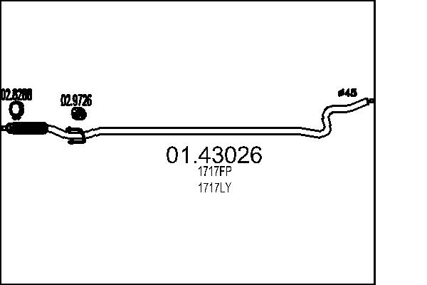 Tubo gas scarico - 01.43026 MTS