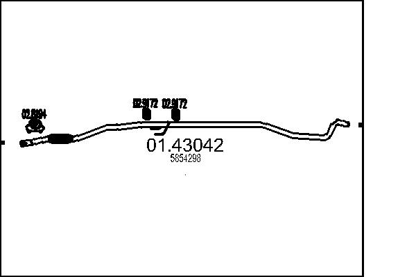 Exhaust Pipe - 01.43042 MTS
